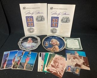 Marilyn Monroe Commemorative Stamps Marilyn The Gold Collection Stamp Plates and Marilyn Postcards