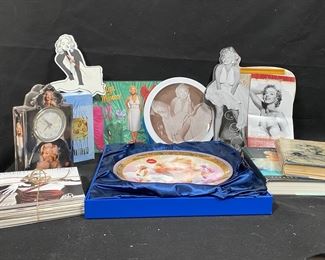 Marilyn Monroe Masterpiece Legacy Collectible Plate Collectors Clock And MORE