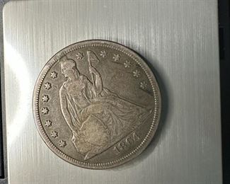 1864 Seated Liberty One Dollar Coin