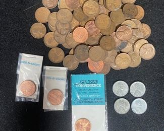 1943 Steel Pennies 1959D Uncirculated Pennies And 1909 1980s Pennies