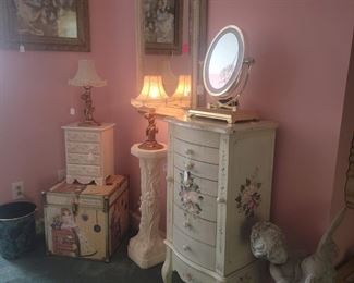 Painted jewelry chest