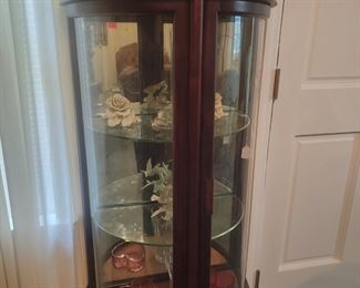 Gorgeous 19th century bow curio cabinet