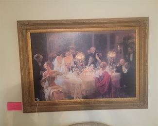 Many nicely framed art pieces throughout the home by various artists and periods