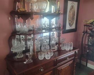 Several glass decanters. Waterford,  and Beadimier