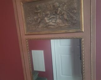 Pretty Cherub relief mirror 