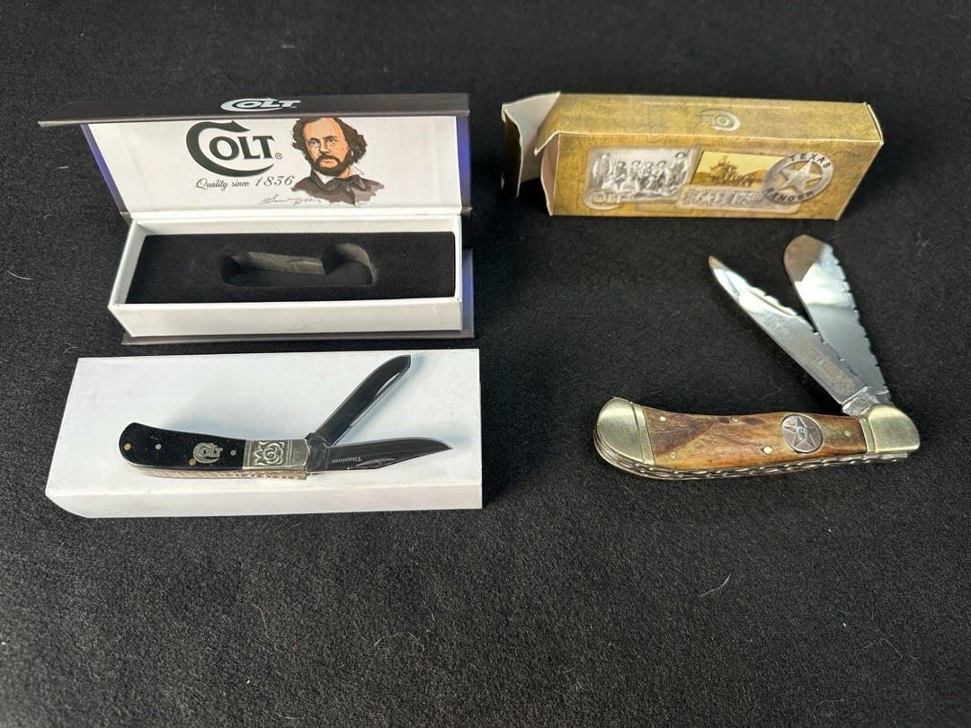 175th Anniversary Texas Ranger Pocket Knife Rose Engraved Colt Pocket Knife