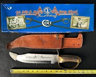 Colt Col John S Mosby The Grey Ghost Antler Knife