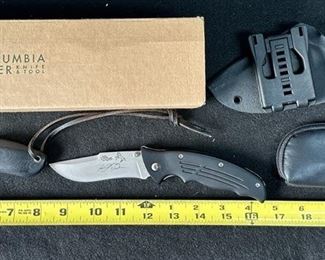 Columbia River Knife And Tool Knives And Various Sheathes CRKT Knife And Kenion Design Knife