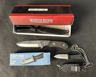 Rough Rider Colt Knife With Utility Sheath Cold Steel Super Edge Knife