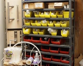 Storage Shelf With Bins