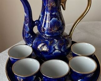 Gorgeous Hand Painted Tea Set Thailand