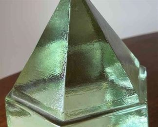 Vintage Nautical Ships Deck Prism Glass Light Green Nautical Maritime