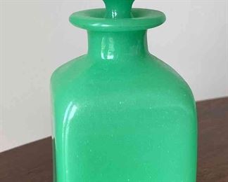 Green Glass Opaline? Perfume Bottle