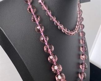 Vintage 36 inch Purple Necklace