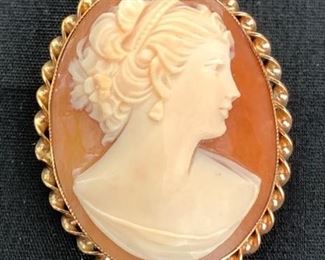 AMCO 1/20 14K GF Cameo Brooch Pin or Pendant
