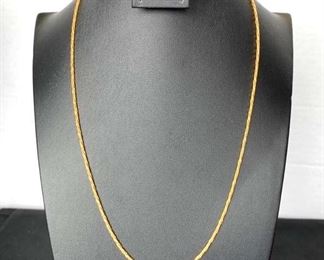Lovely 23" 14K Gold Chain Jewelry Made in Italy