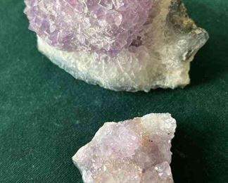 2 Amethyst Crystal Rocks Geode