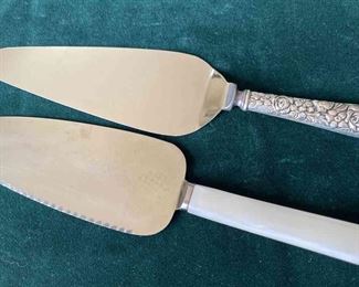 Sterling Silver Handled 10 inch pie server & Sheffield Pie Server