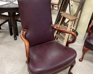 Pair of rich leather executive chairs