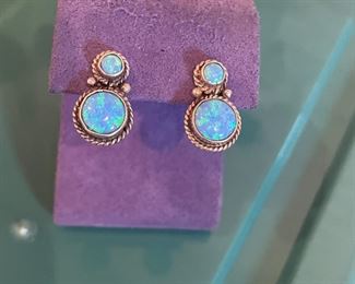 sterling and opal earrings 