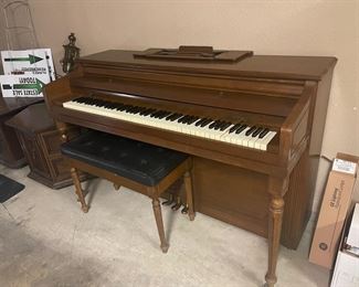 vintage piano-  w/ bench -