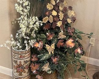 METAL retro decor and silk tree 