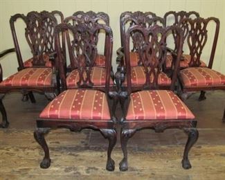 10 - Chippendale Style Dining Chairs 