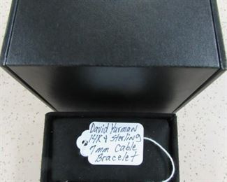 David Yurman 14K & Sterling 7 mm Cable Bracelet