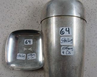 Sterling Tiffany & Co. Cocktail Drink Mixer & Small Bowl