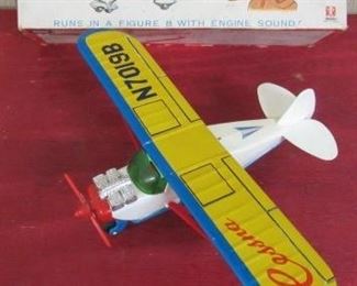 1960's Toy Battery Operated Airplane w/Box