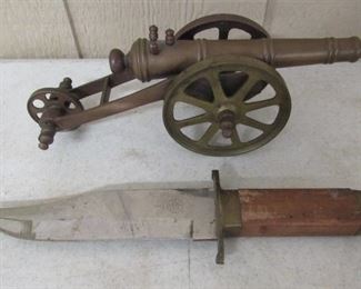 Toy Brass Cannon - Hunting Knife