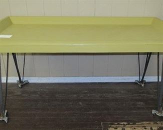 Mid Century Modern Table w/Iron Legs