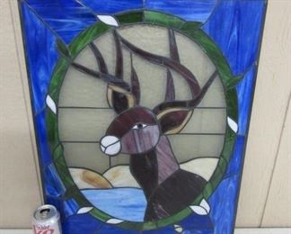 Deer Stain Glass Window