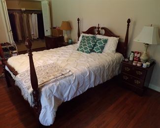 Mahogany Queen poster bed part of suite