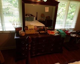 Mahogany dresser part of suite