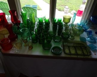 colored glassware