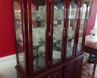 cherry china cabinet