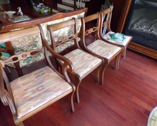 4 walnut chairs