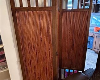 3 panel wood room divider/screen