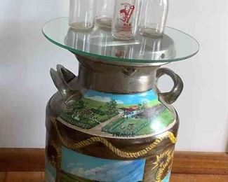 Decorative Milk Can And Bottles