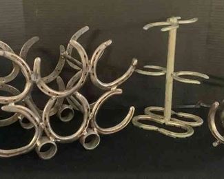 Horseshoe Wine Rack Wine Glass Holder Napkin Holder