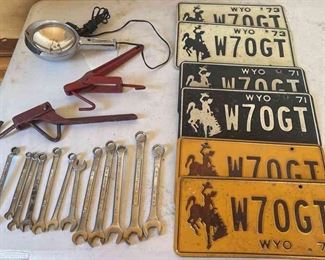 License Plates And Wrenches
