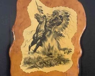 Native American Art On Wood