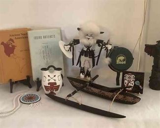 Native American Bear Spear and Collectible Decor