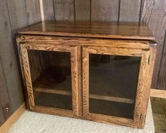 Oak Swivel TV Stand