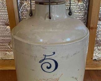 Redwing Five Gallon Ball Lock Applesauce Stoneware Jug