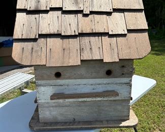 Purple Martin Solid Wood Birdhouse.                                         33"H x 27"W x 27"D                                                                                                                                $75