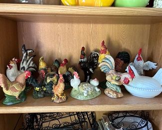 Various Chicken & Rooster statues  $2 each