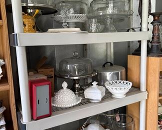 Various glass/stainless Pie stands w/ lids $10 each 