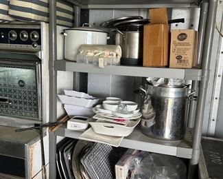 Various restaurant/entertaining  platters, trays, Tupperware, crab pot -cooking and catching, restaurant napkin holders